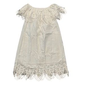 Merona White Lace and Crochet Off the Shoulder Dress XS XSmall